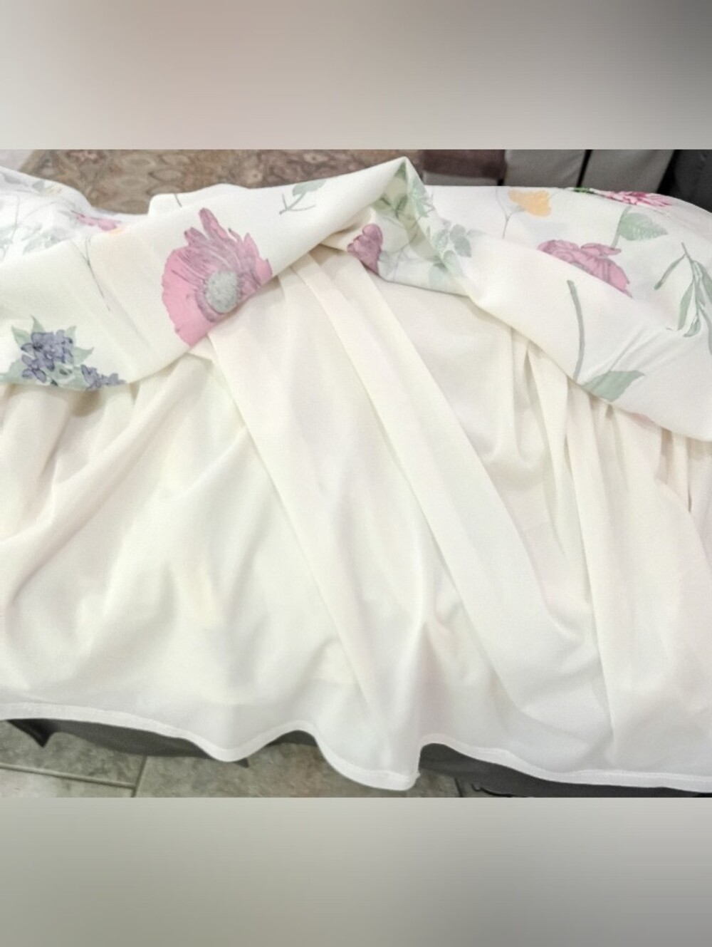 Old Navy Floral Spaghetti-Strap Midi Dress White with Pink Yellow Blooms Summer - Picture 9 of 10